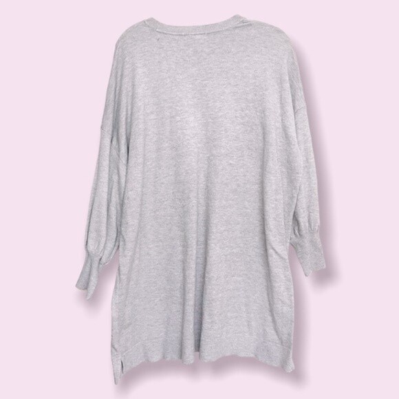 BB Dakota Steve Madden Olivia Sweater Dress Grey Crewneck Knit Womens Size Small - Picture 3 of 11